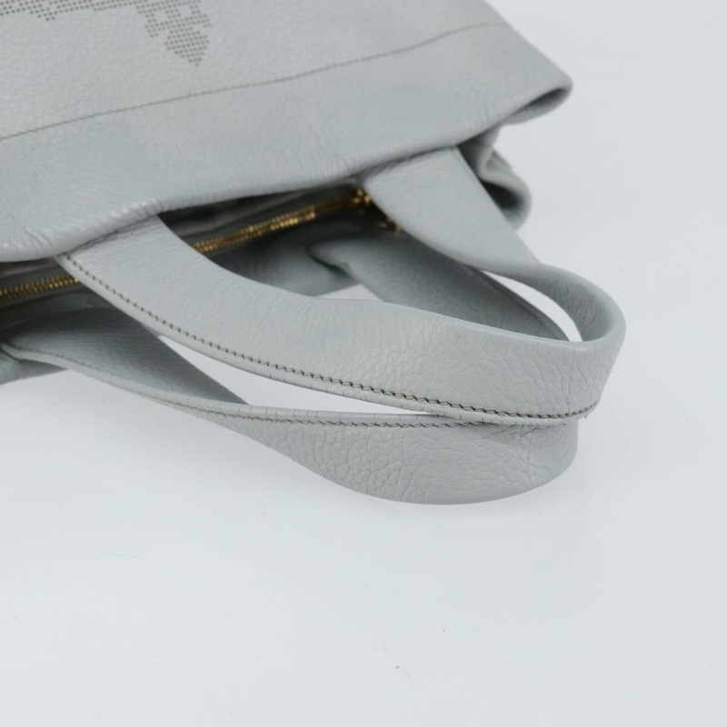 【日本直送】PRADA 小號托特包 沖孔皮革 灰色 金色 正品 bs30580-6