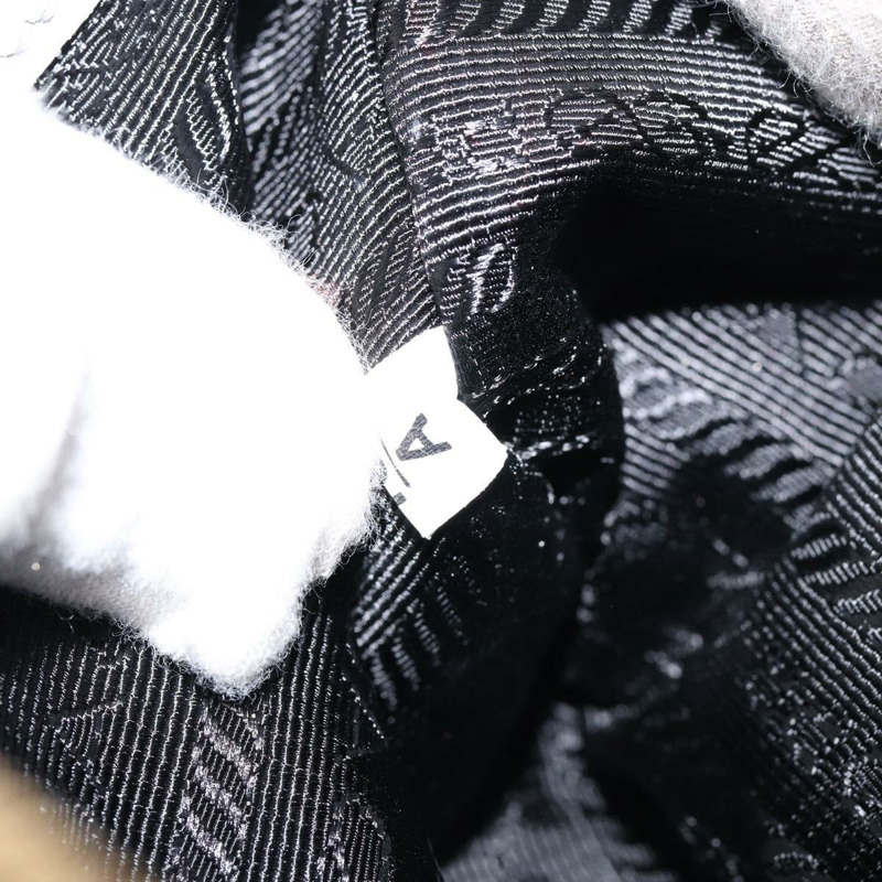 【日本直送】PRADA 小號托特包 沖孔皮革 灰色 金色 正品 bs30580-21