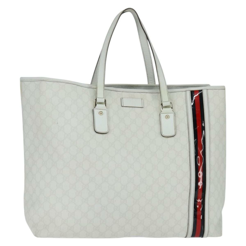 【日本直送】GUCCI GG Supreme Sherry Line 手提包 PVC 皮革 紅白海軍藍 正品 bs30498-0