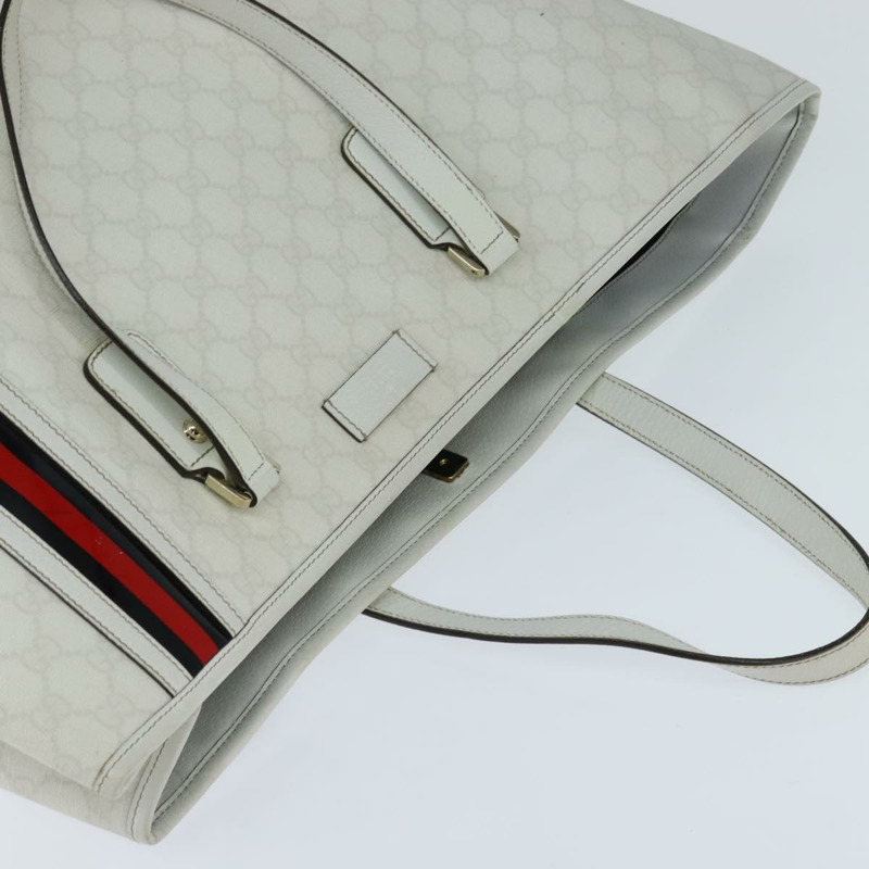 【日本直送】GUCCI GG Supreme Sherry Line 手提包 PVC 皮革 紅白海軍藍 正品 bs30498-5