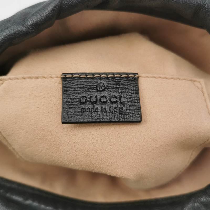 Gucci 1955小號牛皮純色馬銜扣水桶包斜挎包單肩包-7