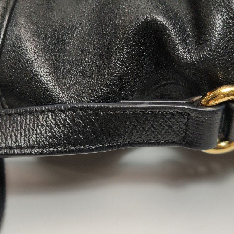 Gucci 1955小號牛皮純色馬銜扣水桶包斜挎包單肩包-9