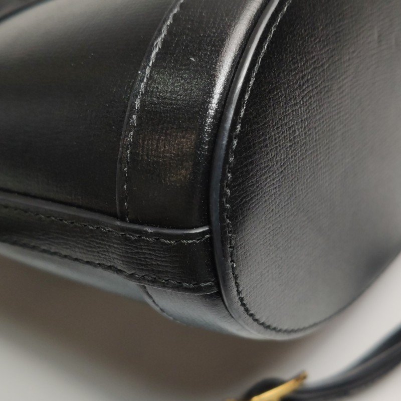 Gucci 1955小號牛皮純色馬銜扣水桶包斜挎包單肩包-18