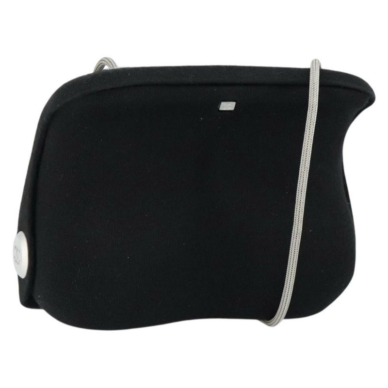 【日本直送】香奈兒 腰包 單肩包 棉質 黑色 CC Auth bs30491-0