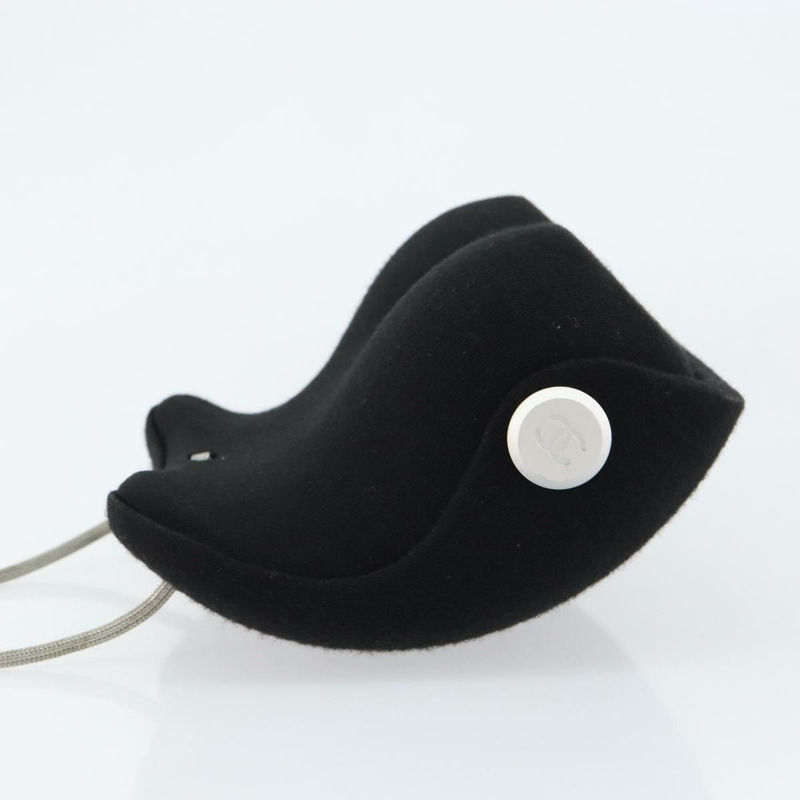 【日本直送】香奈兒 腰包 單肩包 棉質 黑色 CC Auth bs30491-4