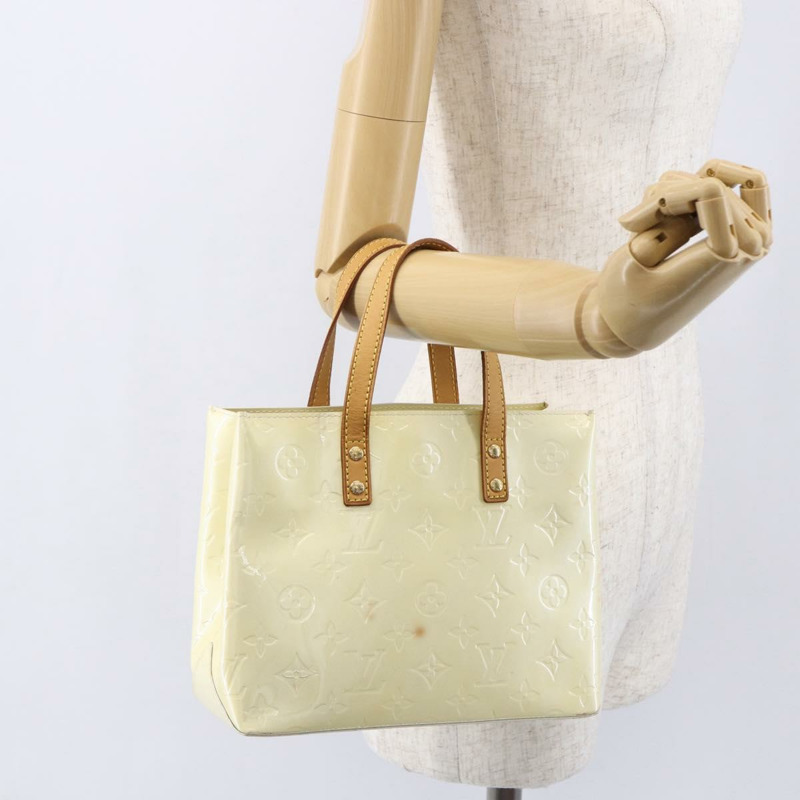 【日本直送】路易威登 Monogram Vernis Reade PM 手提包 灰色 M91145 LV Auth hk3182-20