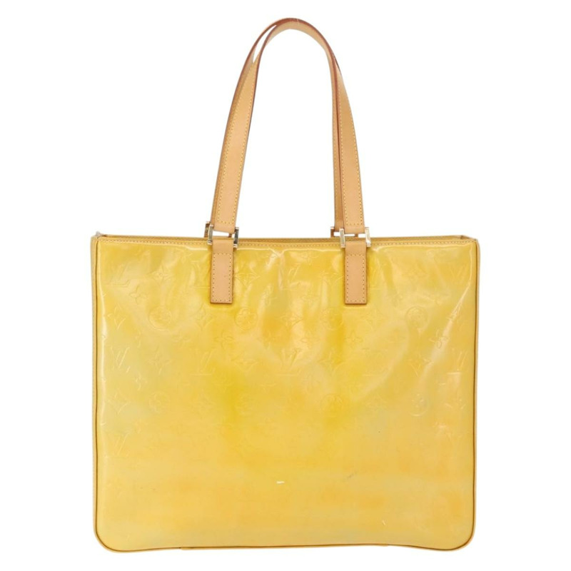 【日本直送】路易威登 Monogram Vernis Columbus 手提包 灰色 M91028 LV Auth hk3200-1