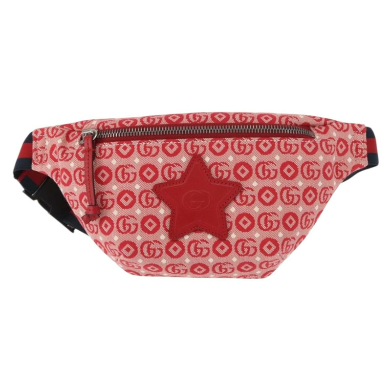 【日本直送】GUCCI Sherry Line 斜背包 帆布皮革 紅色 銀色 502095 正品 BA7468-1