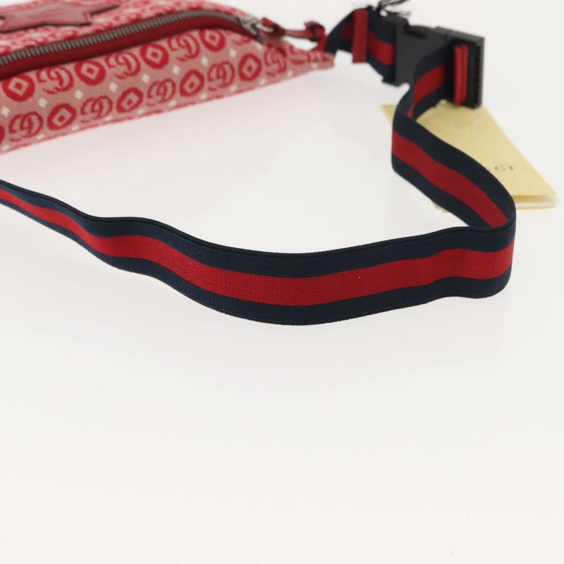 【日本直送】GUCCI Sherry Line 斜背包 帆布皮革 紅色 銀色 502095 正品 BA7468-6