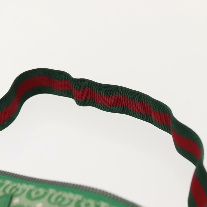 【日本直送】GUCCI 帆布皮革斜背包 綠色銀色 502095 正品 BA7469-7