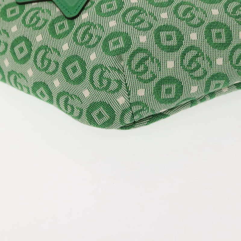 【日本直送】GUCCI 帆布皮革斜背包 綠色銀色 502095 正品 BA7469-10