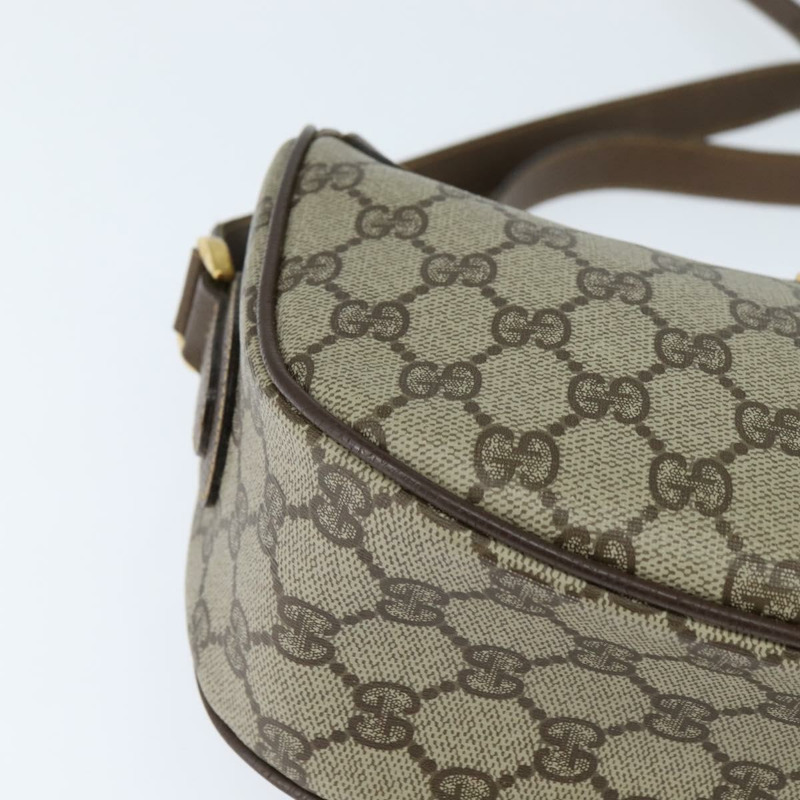 【日本直送】GUCCI GG Supreme Web Sherry Line 手提包 PVC 米色 金色 001 58 0918 正品 BA7459-9