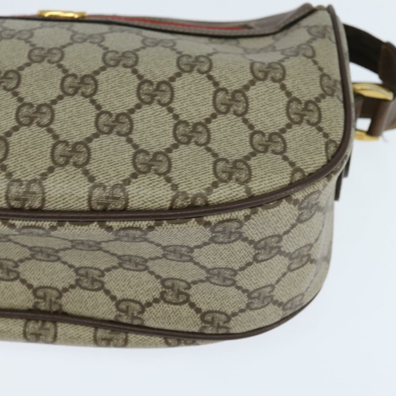 【日本直送】GUCCI GG Supreme Web Sherry Line 手提包 PVC 米色 金色 001 58 0918 正品 BA7459-10