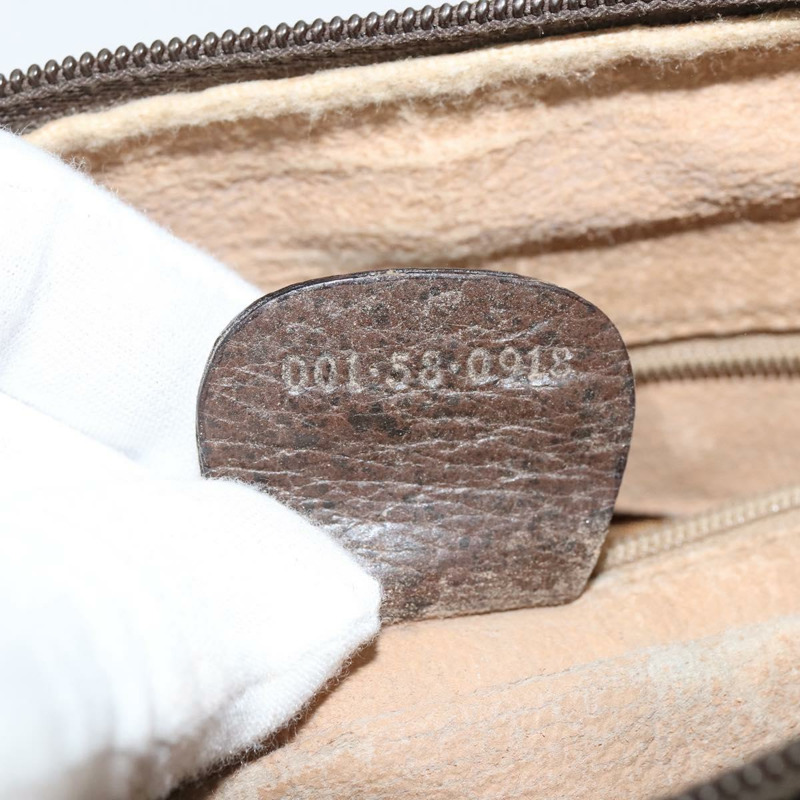 【日本直送】GUCCI GG Supreme Web Sherry Line 手提包 PVC 米色 金色 001 58 0918 正品 BA7459-19