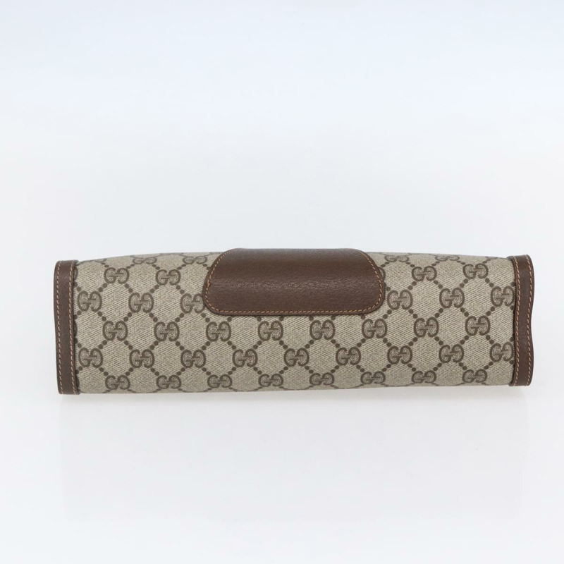 【日本直送】GUCCI GG Supreme Web Sherry Line 手拿包 PVC 米色 金色 89 01 033 正品 BA7453-6