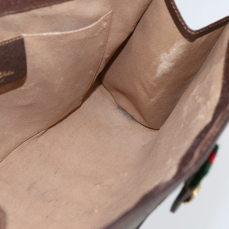 【日本直送】GUCCI GG Supreme Web Sherry Line 手拿包 PVC 米色 金色 89 01 033 正品 BA7453-14