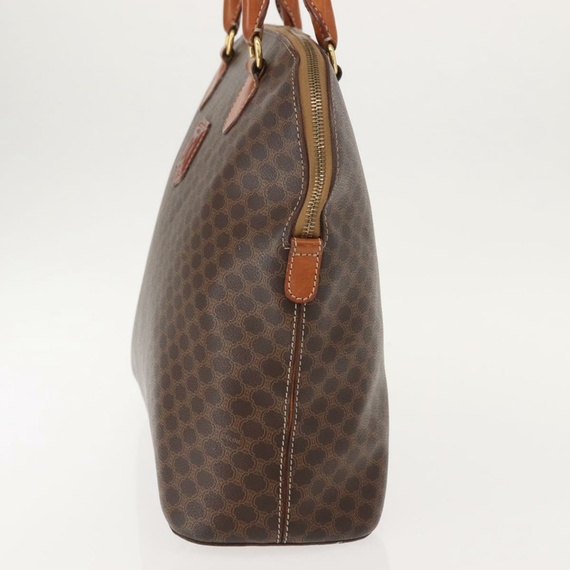 【日本直送】CELINE Macadam帆布手提包 PVC皮革 棕色 金色 正品 ki6134-3