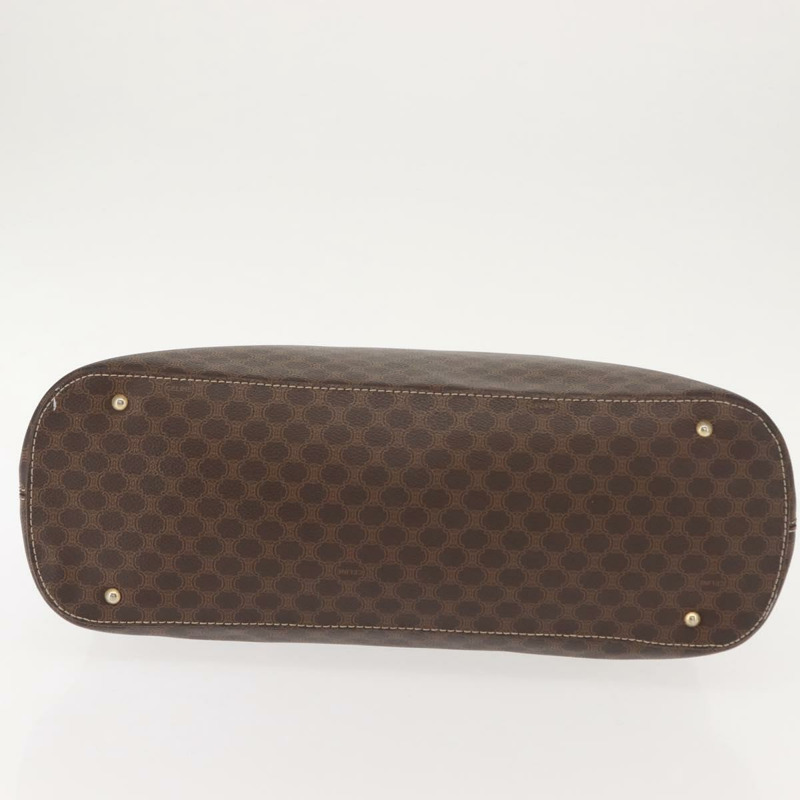 【日本直送】CELINE Macadam帆布手提包 PVC皮革 棕色 金色 正品 ki6134-8