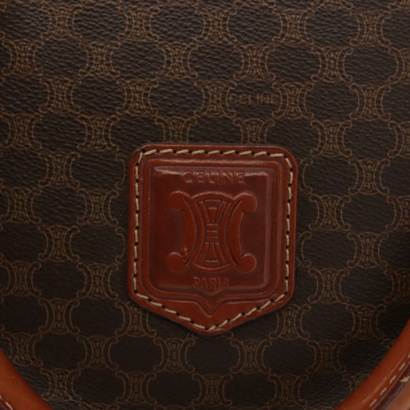 【日本直送】CELINE Macadam帆布手提包 PVC皮革 棕色 金色 正品 ki6134-14