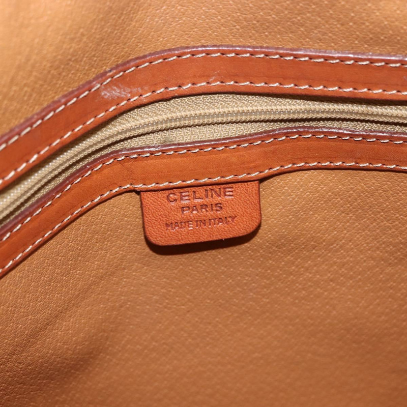 【日本直送】CELINE Macadam帆布手提包 PVC皮革 棕色 金色 正品 ki6134-15