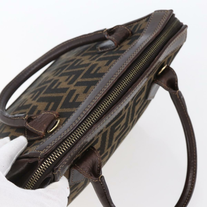 【日本直送】FENDI Zucca帆布手提包 黑色 棕色 正品 150763-5