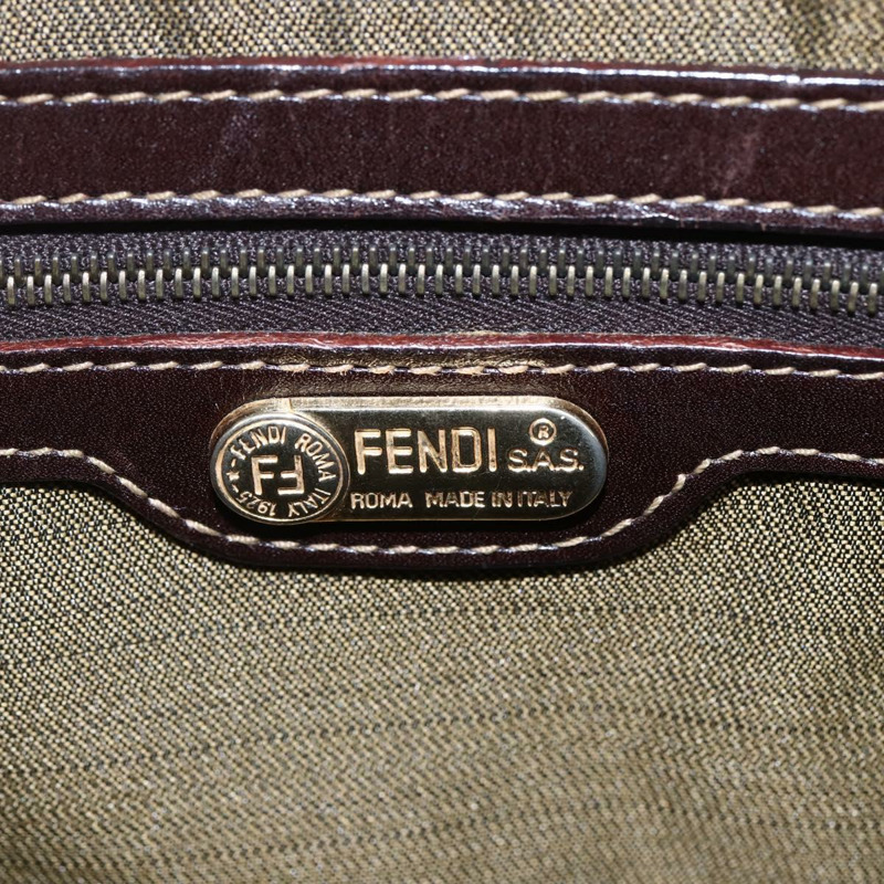 【日本直送】FENDI Zucca帆布手提包 黑色 棕色 正品 150763-14