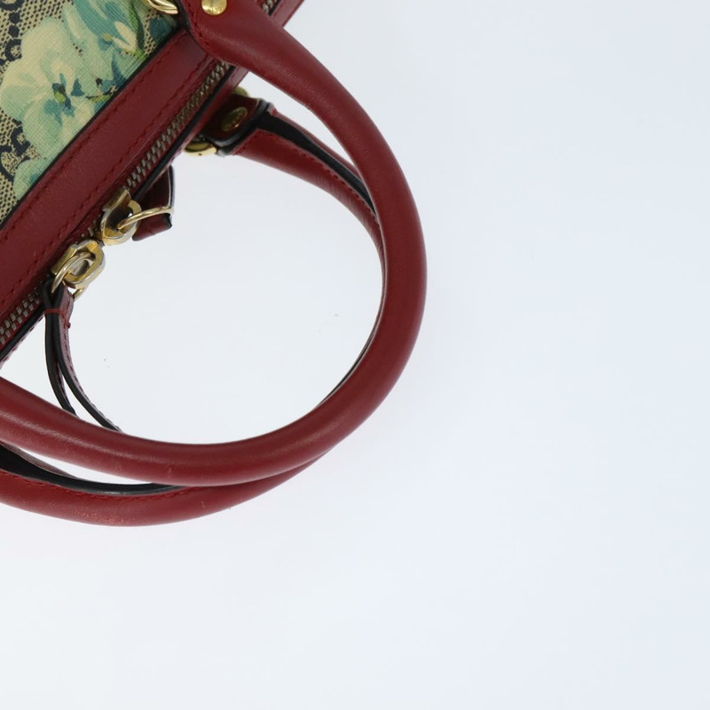 【日本直送】GUCCI GG Supreme 植物圖案手提包 PVC 兩用 米色 金色 546314 正品 150720-6