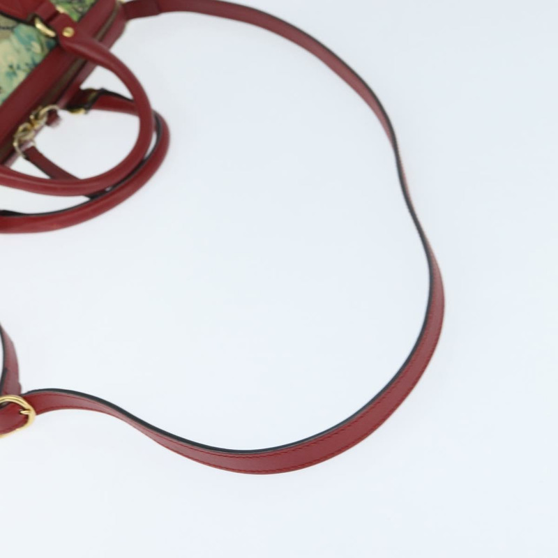 【日本直送】GUCCI GG Supreme 植物圖案手提包 PVC 兩用 米色 金色 546314 正品 150720-8