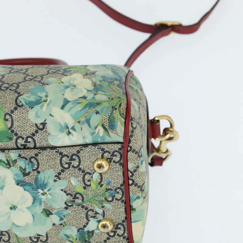 【日本直送】GUCCI GG Supreme 植物圖案手提包 PVC 兩用 米色 金色 546314 正品 150720-12