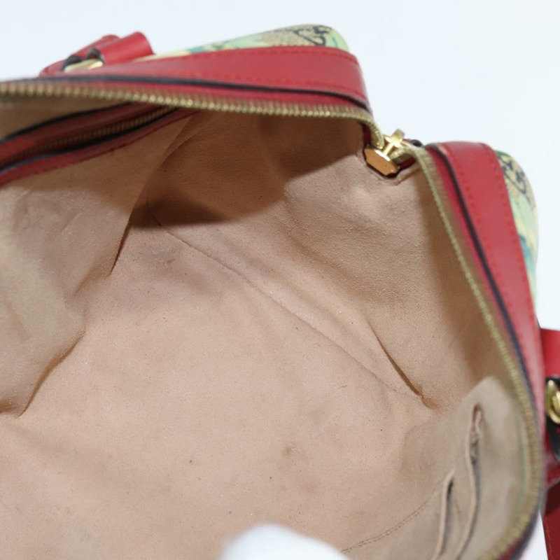 【日本直送】GUCCI GG Supreme 植物圖案手提包 PVC 兩用 米色 金色 546314 正品 150720-17