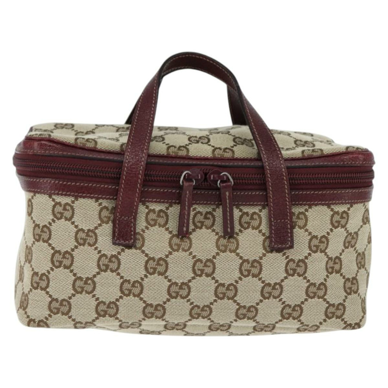 【日本直送】GUCCI GG帆布化妝包 米色 銀色 124540 正品 150730-1