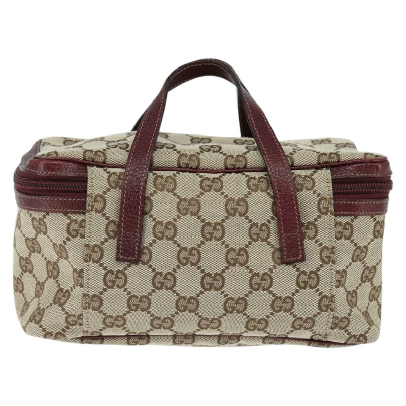 【日本直送】GUCCI GG帆布化妝包 米色 銀色 124540 正品 150730-2