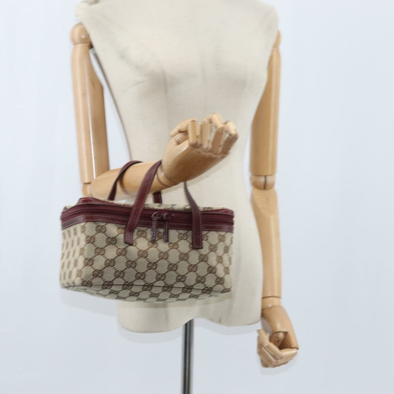 【日本直送】GUCCI GG帆布化妝包 米色 銀色 124540 正品 150730-19