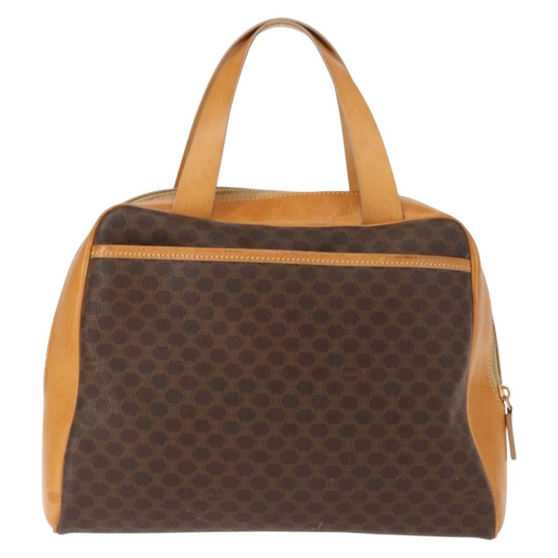 【日本直送】CELINE Macadam帆布手提包 PVC棕色金色 正品 147897-2