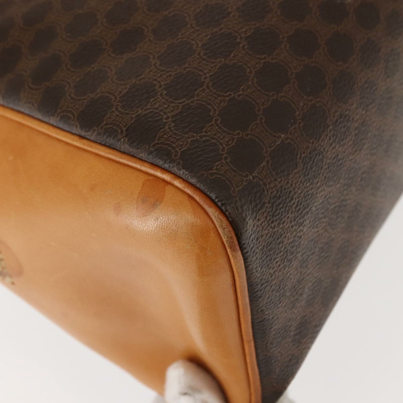 【日本直送】CELINE Macadam帆布手提包 PVC棕色金色 正品 147897-11