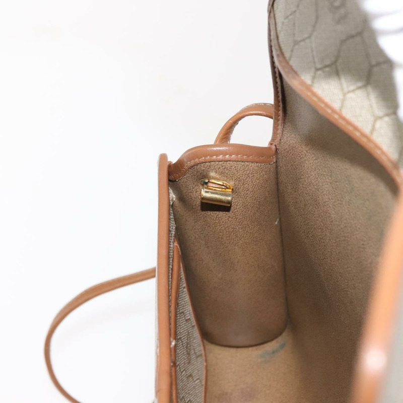 【日本直送】Christian Dior 蜂巢帆布肩背包 PVC 金色米色 正品 147886-18