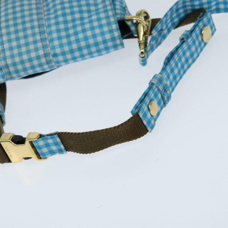 【日本直送】FENDI Mamma Baguette 肩背包 尼龍材質 2way 藍色金色 Auth 151178-6