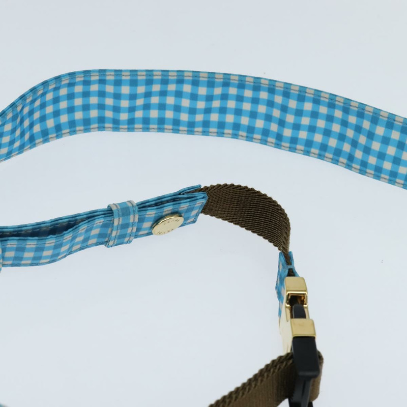 【日本直送】FENDI Mamma Baguette 肩背包 尼龍材質 2way 藍色金色 Auth 151178-7