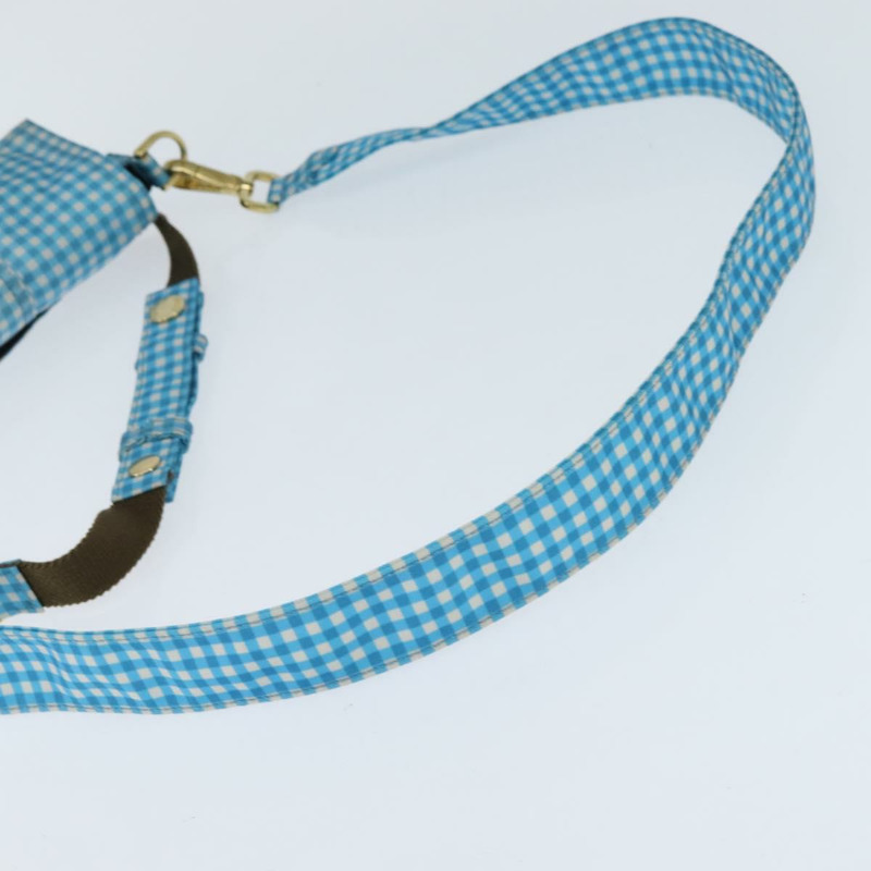 【日本直送】FENDI Mamma Baguette 肩背包 尼龍材質 2way 藍色金色 Auth 151178-8