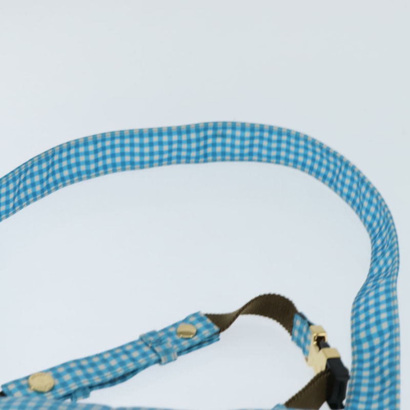 【日本直送】FENDI Mamma Baguette 肩背包 尼龍材質 2way 藍色金色 Auth 151178-9