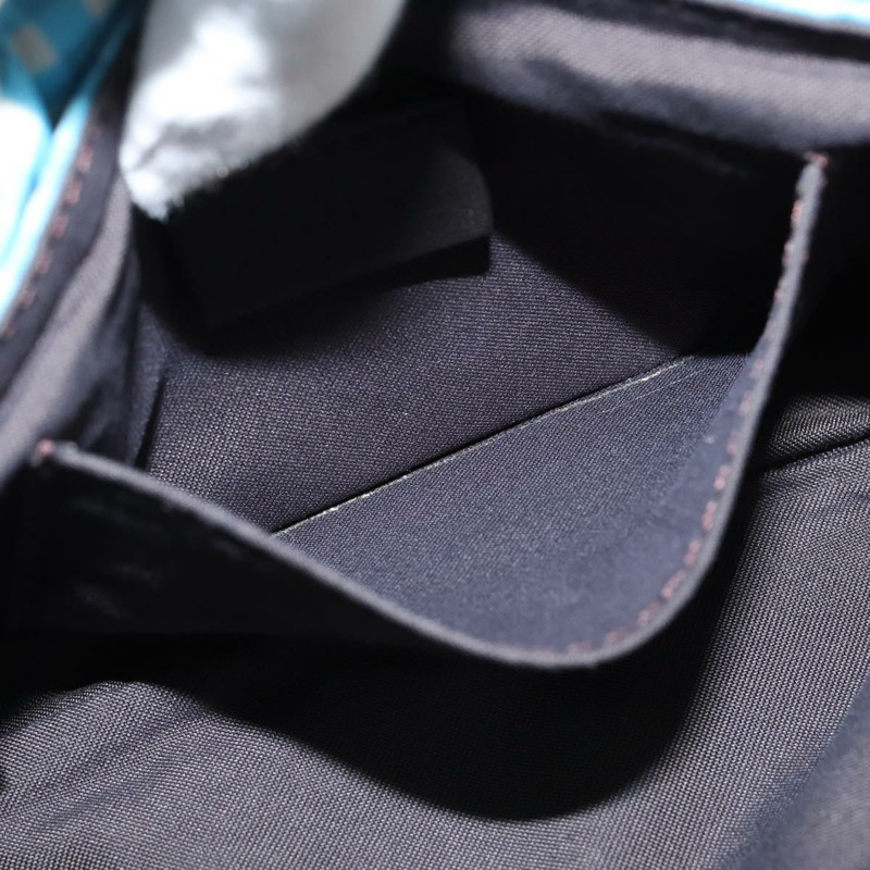 【日本直送】FENDI Mamma Baguette 肩背包 尼龍材質 2way 藍色金色 Auth 151178-22