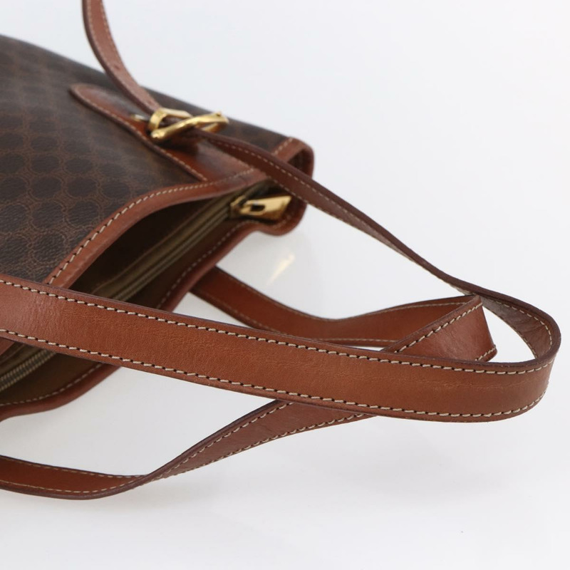 【日本直送】CELINE Macadam帆布手提包 PVC皮革 棕色 金色 正品 151049-6
