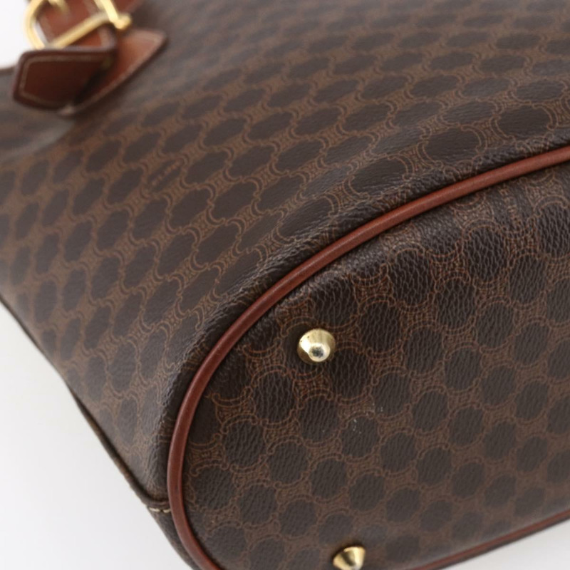 【日本直送】CELINE Macadam帆布手提包 PVC皮革 棕色 金色 正品 151049-12