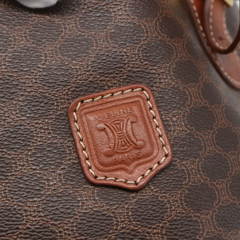 【日本直送】CELINE Macadam帆布手提包 PVC皮革 棕色 金色 正品 151049-13