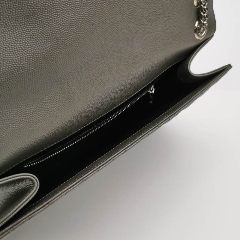 Saint Laurent Envelope大號牛皮純色絎縫YSL標誌單肩包-6