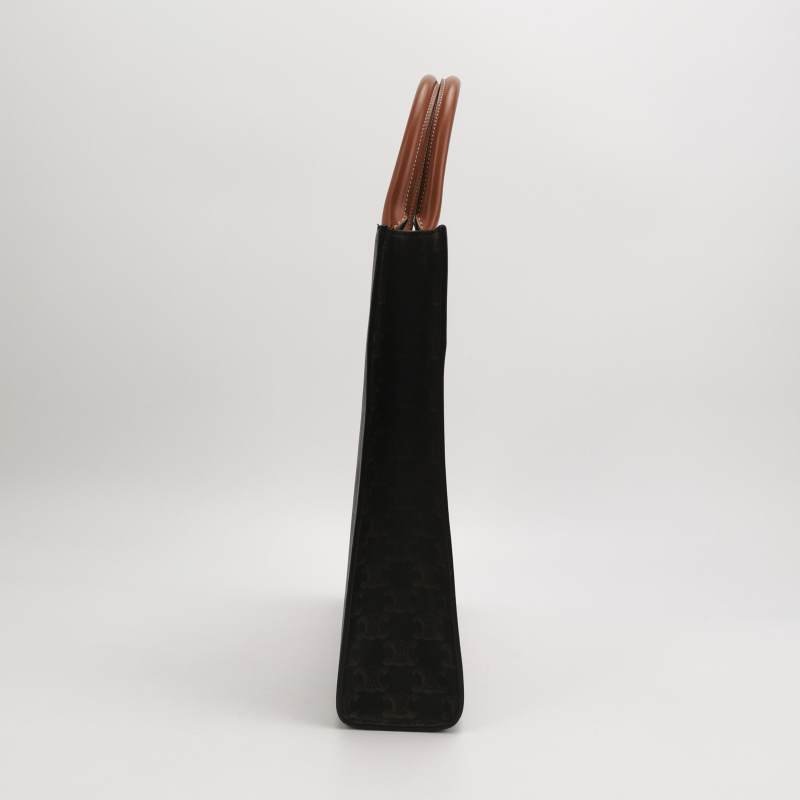 Celine Cabas小號牛皮凱旋門印花印刷Logo手提包-3