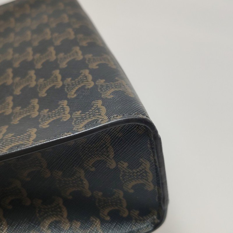 Celine Cabas小號牛皮凱旋門印花印刷Logo手提包-17