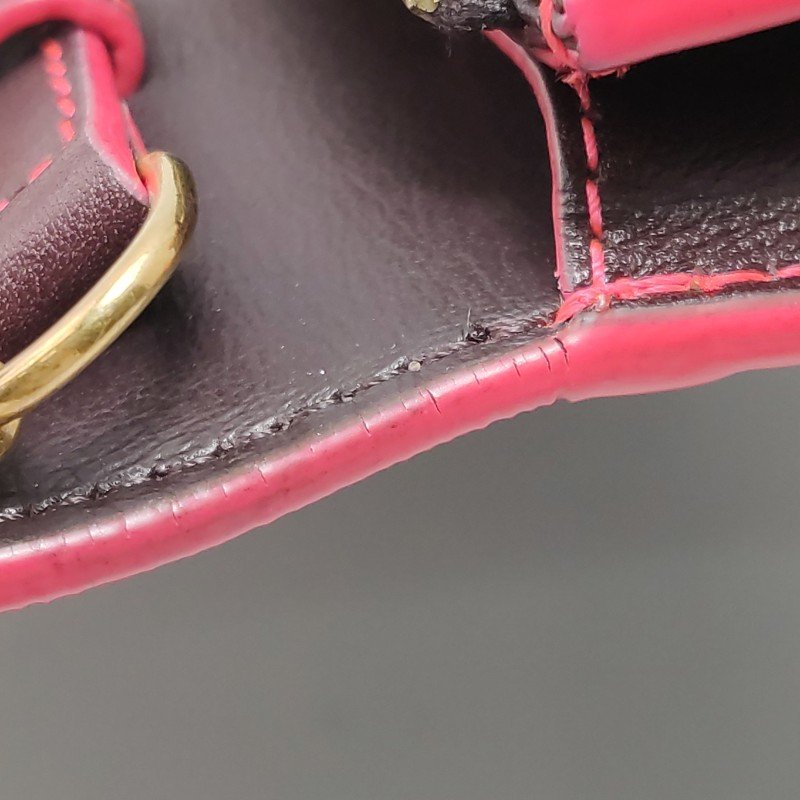 Celine 牛皮拼色字母Logo翻蓋單肩包斜挎包-15