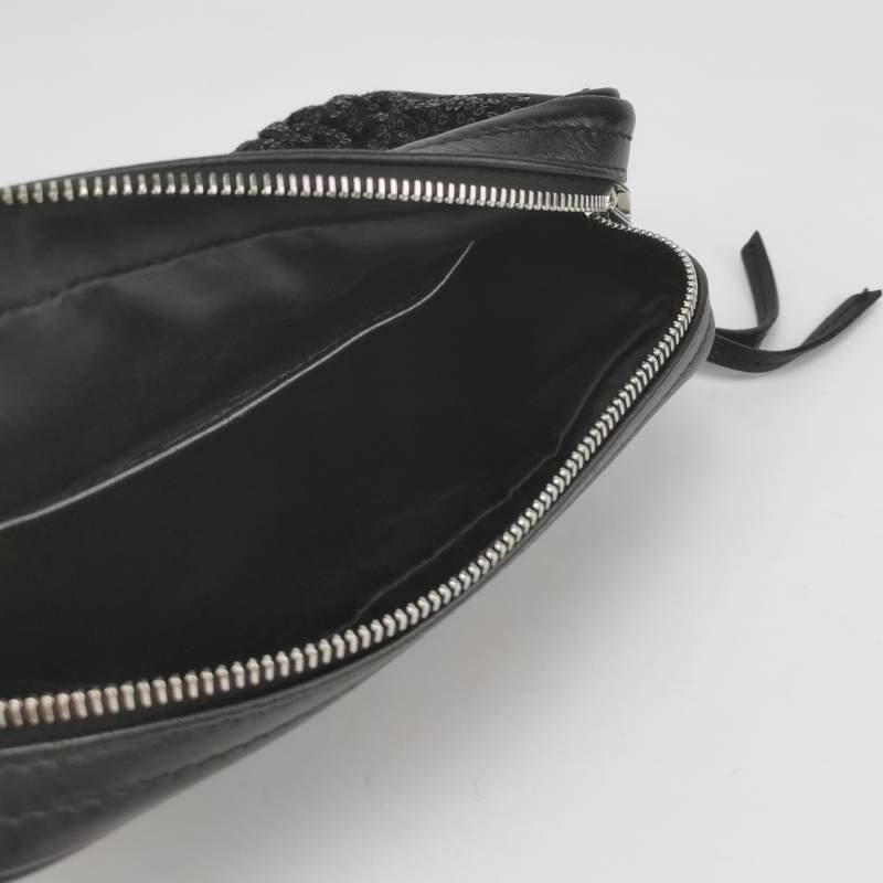 Miu Miu牛皮亮片褶皺斜挎包單肩包-6