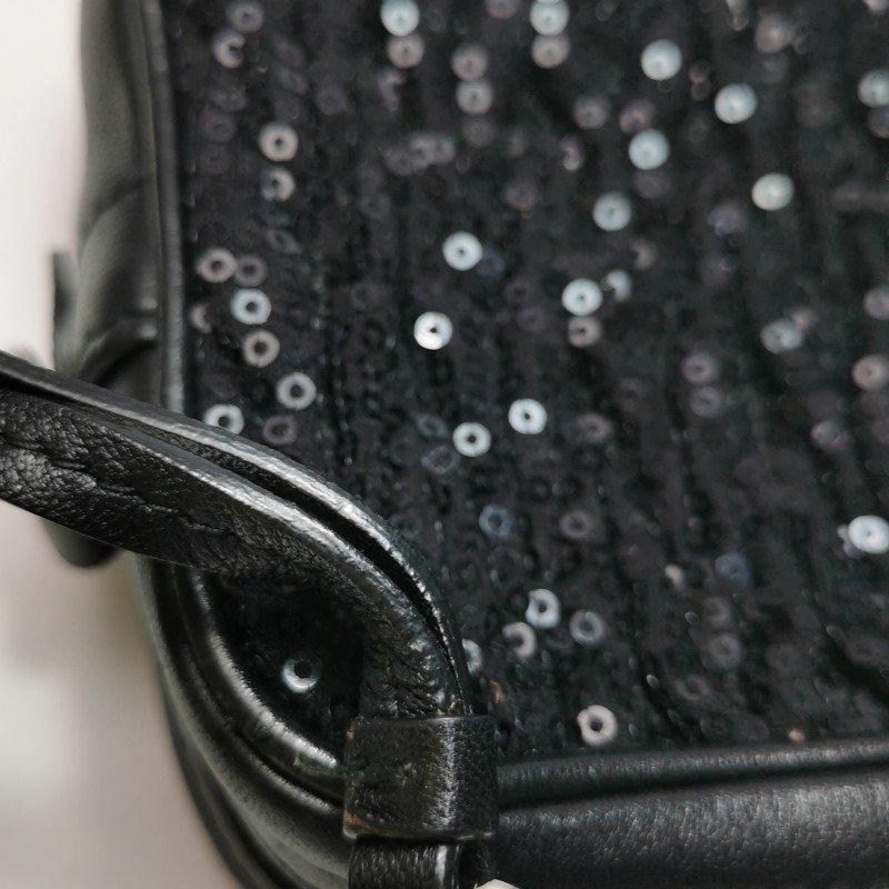 Miu Miu牛皮亮片褶皺斜挎包單肩包-19